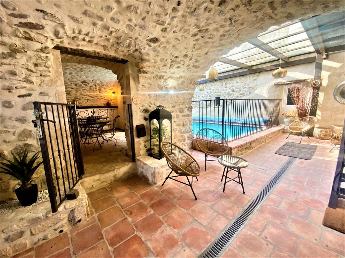 Gite De Groupe 9Ch Ou 3 Gites Independants De 3Ch - Patio Et Piscine Interieure Chauffee Toute L'Annee Vallon-Pont-dʼArc 외부 사진