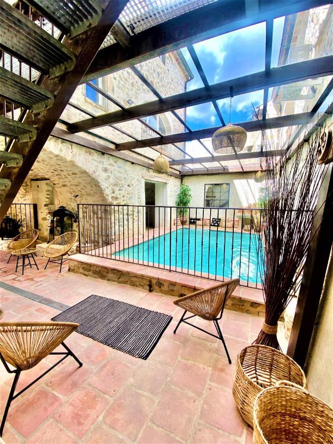 Gite De Groupe 9Ch Ou 3 Gites Independants De 3Ch - Patio Et Piscine Interieure Chauffee Toute L'Annee Vallon-Pont-dʼArc 외부 사진
